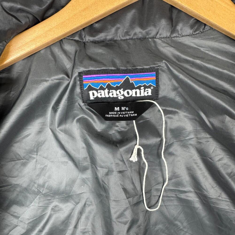 Patagonia Medium Gray Quilted Puffer Vest Corporate Branded GORP Hiking Business - Picture 6 of 11